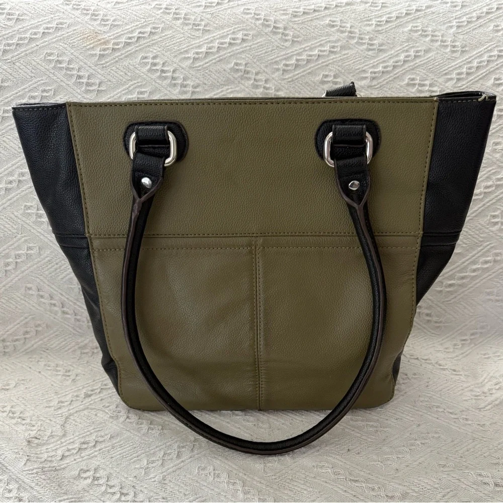 Tignanello Olive and Black Women's Tote Bag - Picture 2 of 9